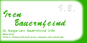 iren bauernfeind business card